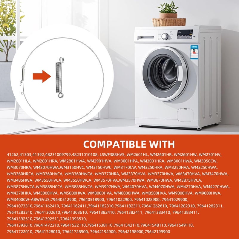 WONEHI حلقة تثبيت حشية باب الغسالة ACA56078801 لجهاز LG Kenmore غسالات التحميل الأمامي مجموعة المشبك لـ ACA56078802 غسالة LG التحميل الأمامي نابض، استبدال AP4998833 AH3530864 EA3530864 PS3530864 - Image 5